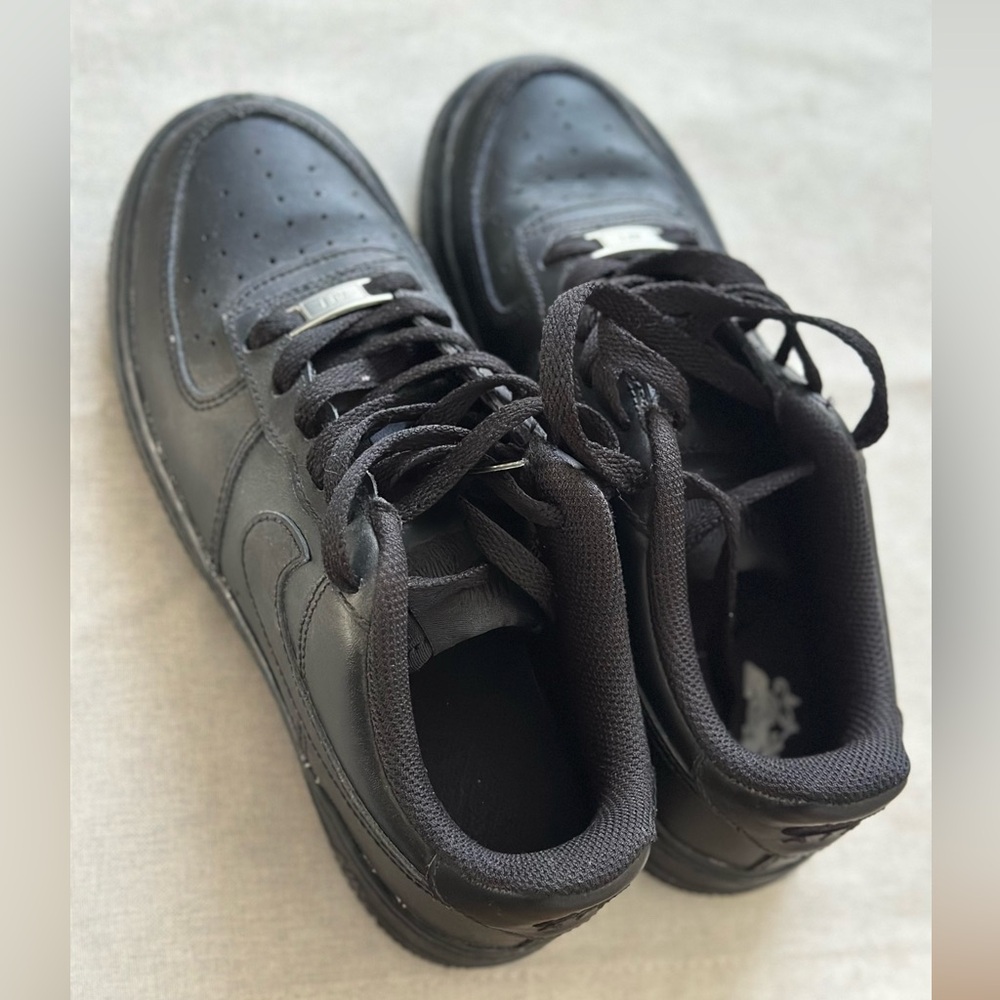 All black low top Air Force 1 - size 5